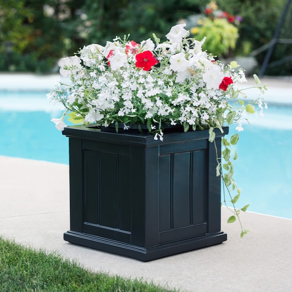 Cape Cod Patio Planter 14x14 - Black
